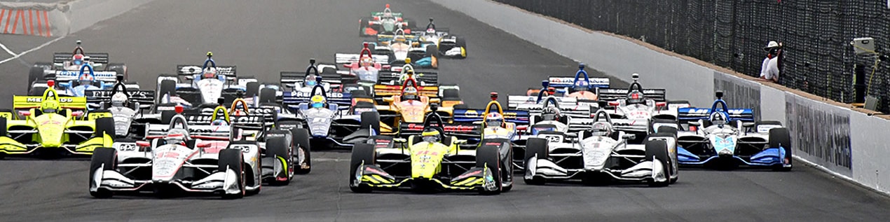 indy cars racing to through the start line Shreveport